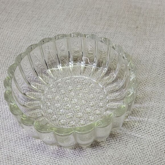 Jeannette Glass Clear National 4 1/2" Berry Dessert Bowls set of 5 - Picture 2 of 4